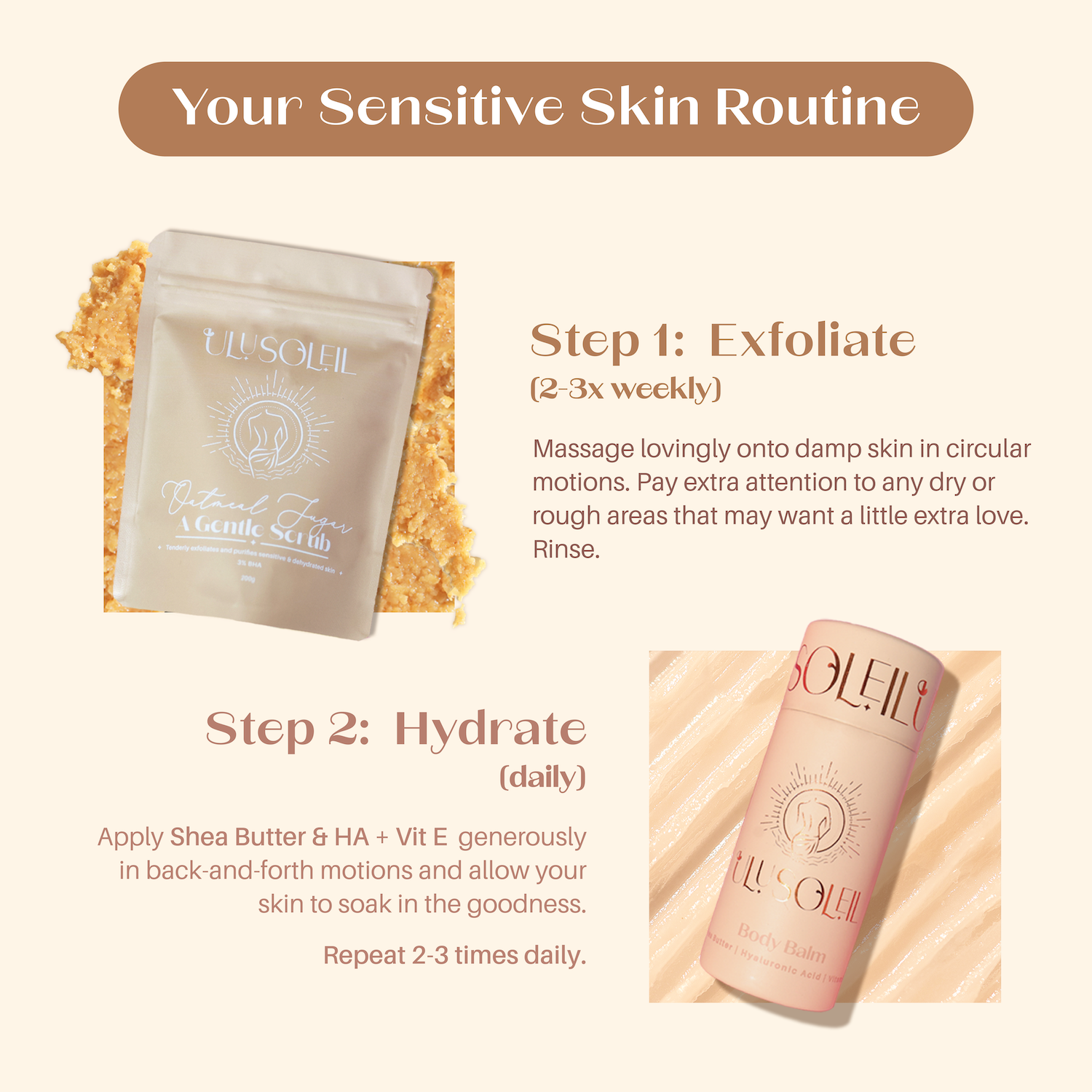 Oatmeal Sugar - A Gentle Scrub - Ulu Soleil