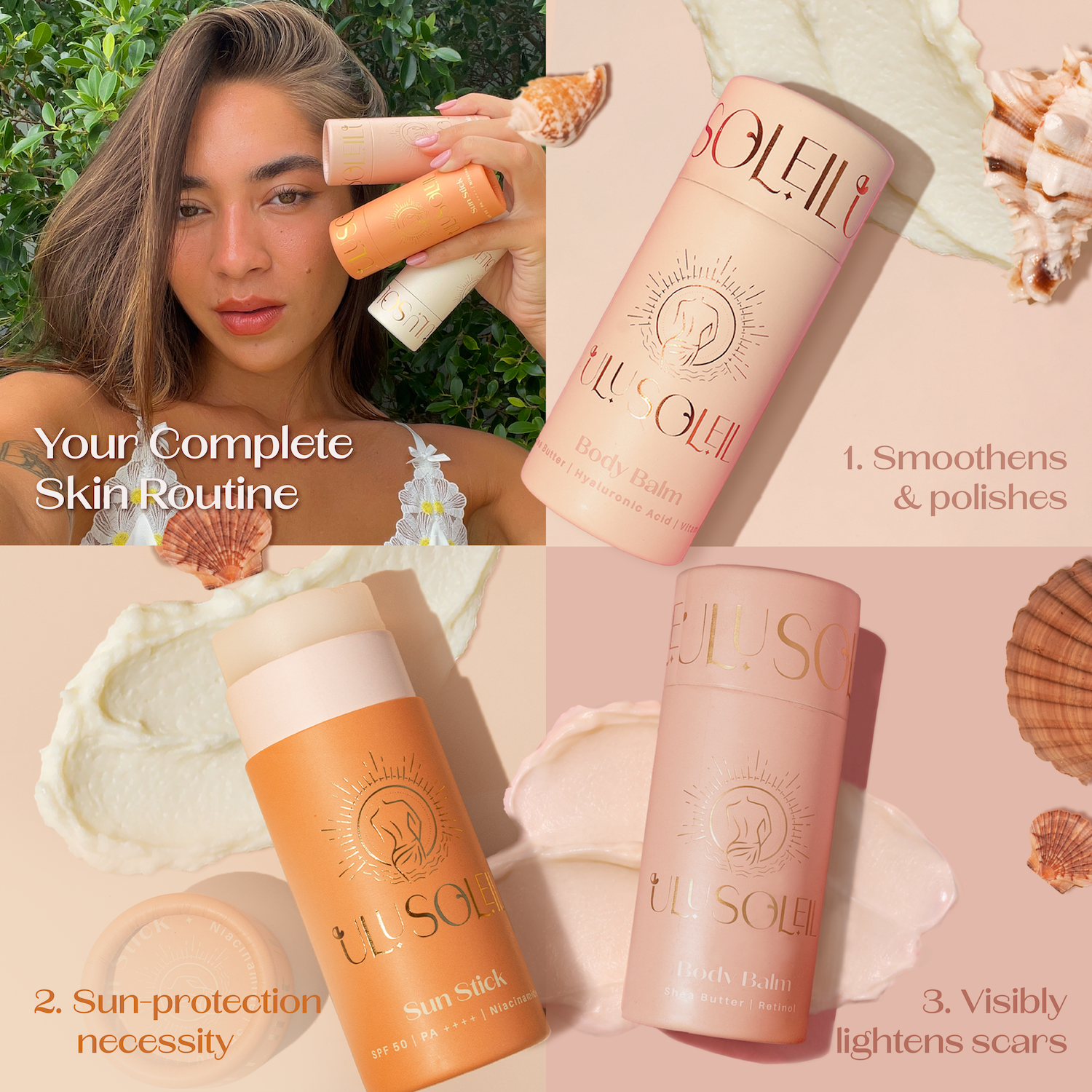 Stick Trio - HA, Retinol, Sun Stick - Ulu Soleil