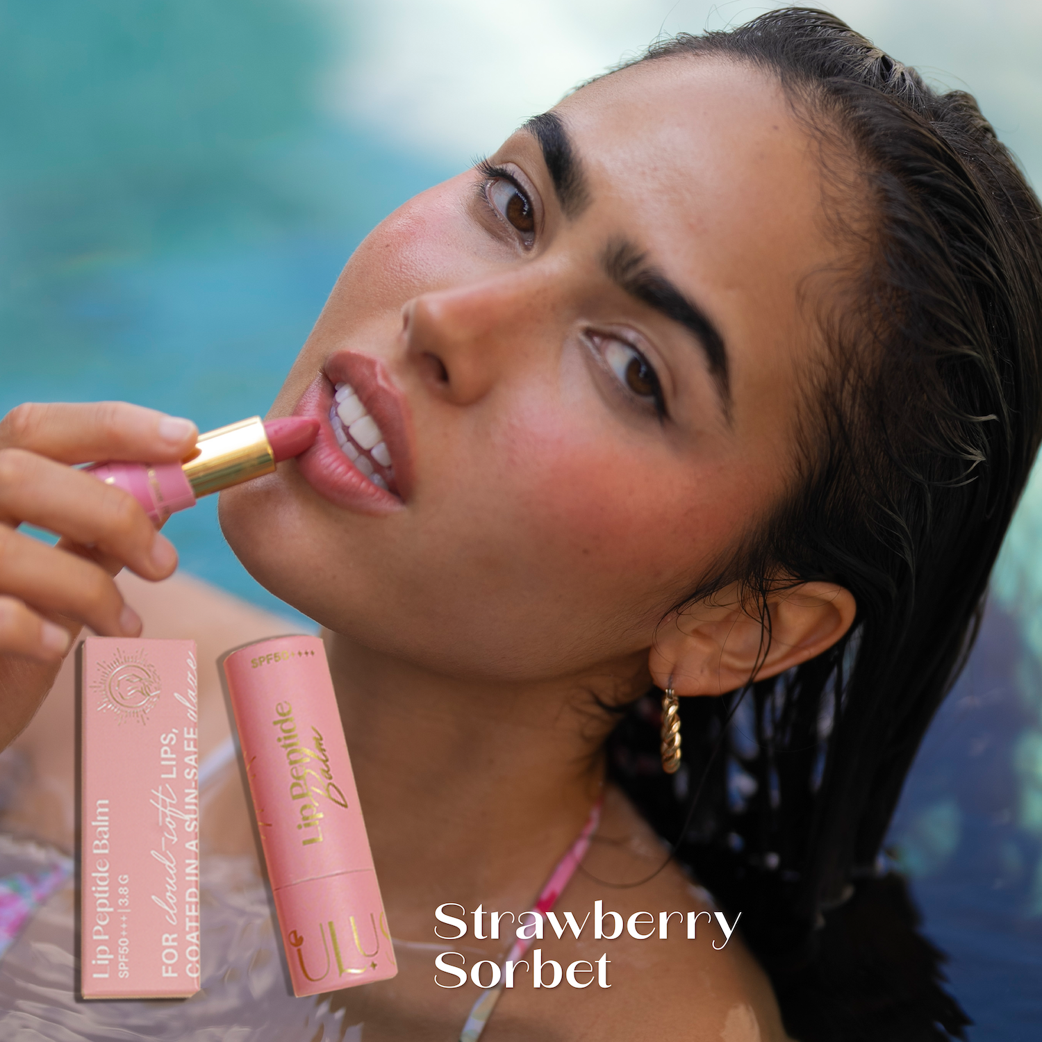 Strawberry Sorbet Lip Peptide Balm SPF50+++ - Ulu Soleil