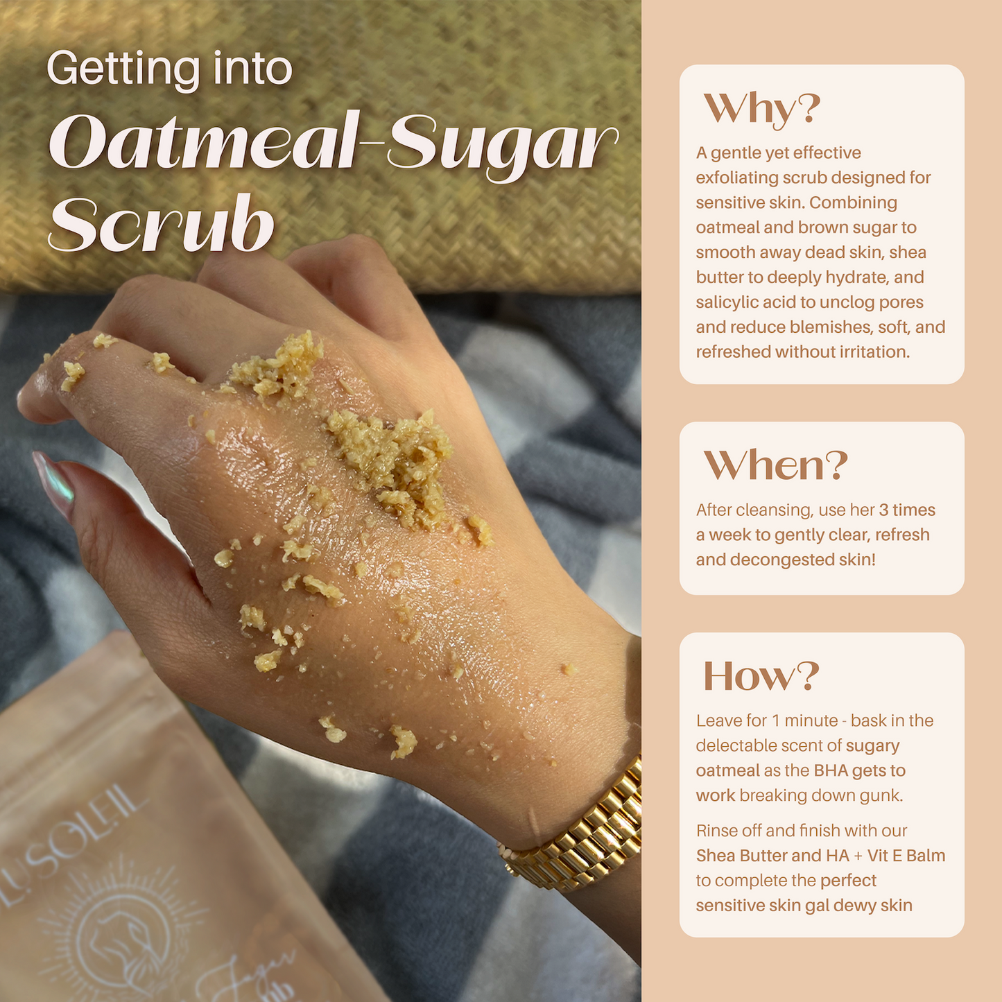 Oatmeal Sugar - A Gentle Scrub - Ulu Soleil