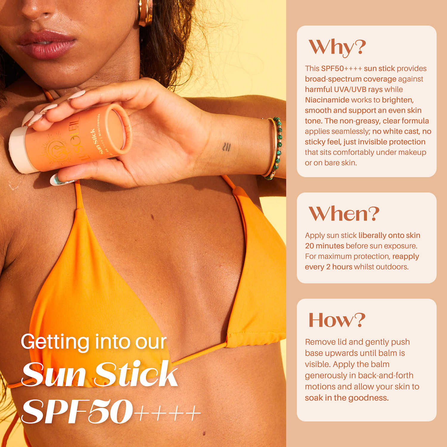 Sun Stick SPF50++++ Sunscreen with Niacinamide - Ulu Soleil